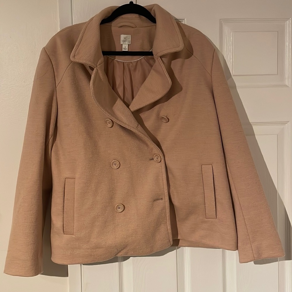 cream coloured Lauren Conrad coat